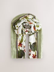 Botanical Floral Lightweight Scarf - Image 1 of 3