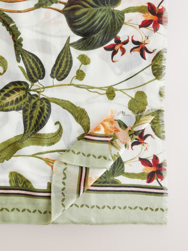 Botanical Floral Lightweight Scarf - Image 3 of 3