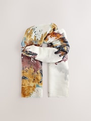 Rust Tie Dye Burst Lightweight Scarf - Image 6 of 7