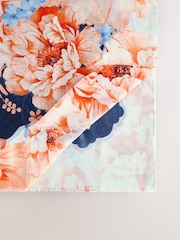 Navy Coastal Floral Lightweight Scarf - Image 7 of 8