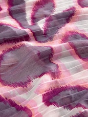Purple Abstract Floral Lightweight Scarf - Image 6 of 6
