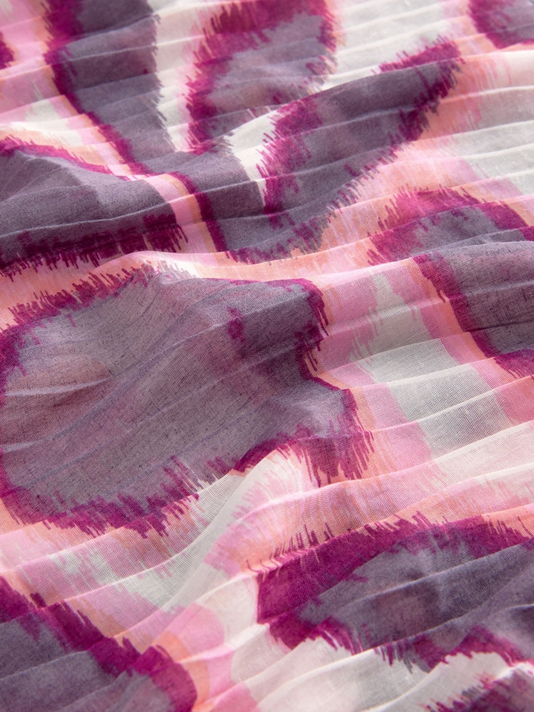 Purple Abstract Floral Lightweight Scarf - Image 6 of 6