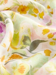 Yellow Spring Floral Print Lightweight Scarf - Image 4 of 5