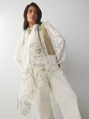 White Bunny Motif Lightweight Scarf - Image 1 of 8