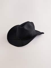 Black Felted Western Hat - Image 5 of 7