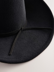 Black Felted Western Hat - Image 6 of 7