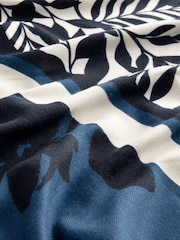 Navy Floral Midweight Scarf - Image 6 of 6