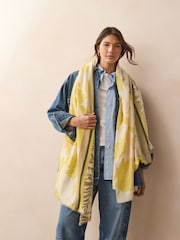 Yellow Floral Midweight Scarf - Image 2 of 6