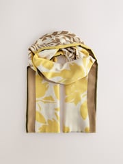 Yellow Floral Midweight Scarf - Image 4 of 6