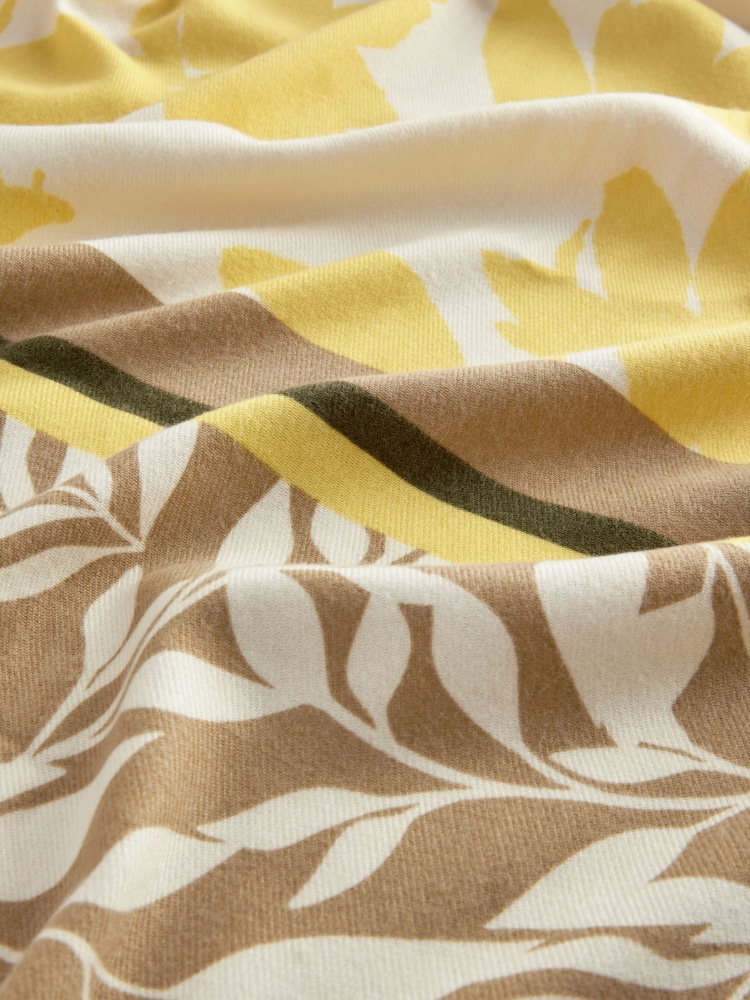 Yellow Floral Midweight Scarf - Image 6 of 6