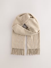 Camel Houndstooth Midweight Scarf - Image 1 of 3