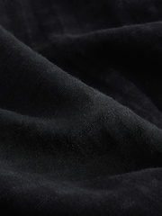 Black Longline Overhead 100% Cotton Shirt Cover-Up - Image 9 of 9