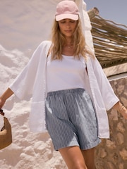 White 100% Linen Jacket - Image 1 of 10