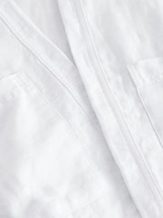 White 100% Linen Jacket - Image 10 of 10