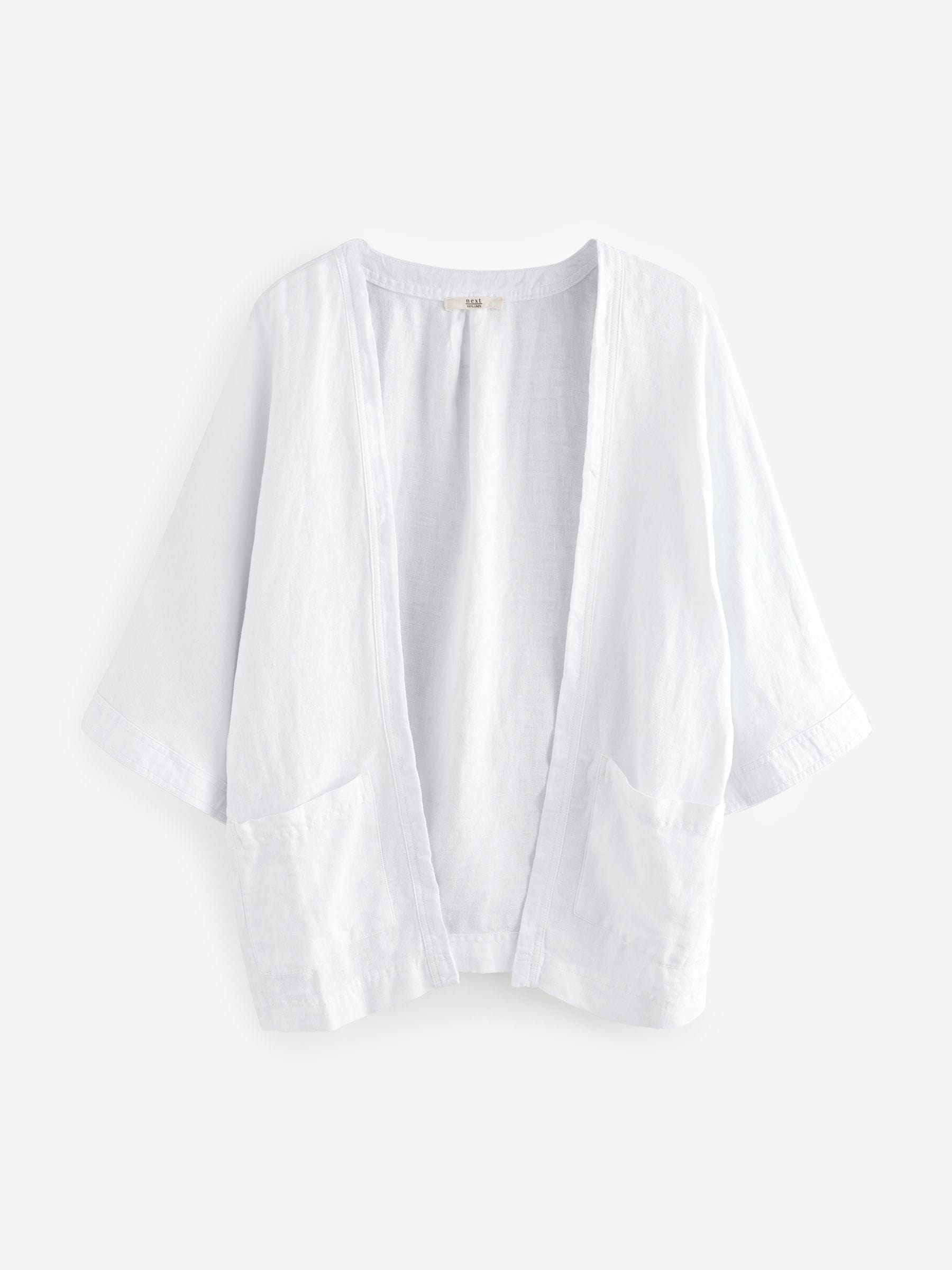 Buy White 100% Linen Jacket from Next USA