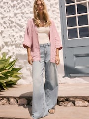 Rose Pink 100% Linen Jacket - Image 2 of 9
