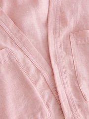 Rose Pink 100% Linen Jacket - Image 8 of 9