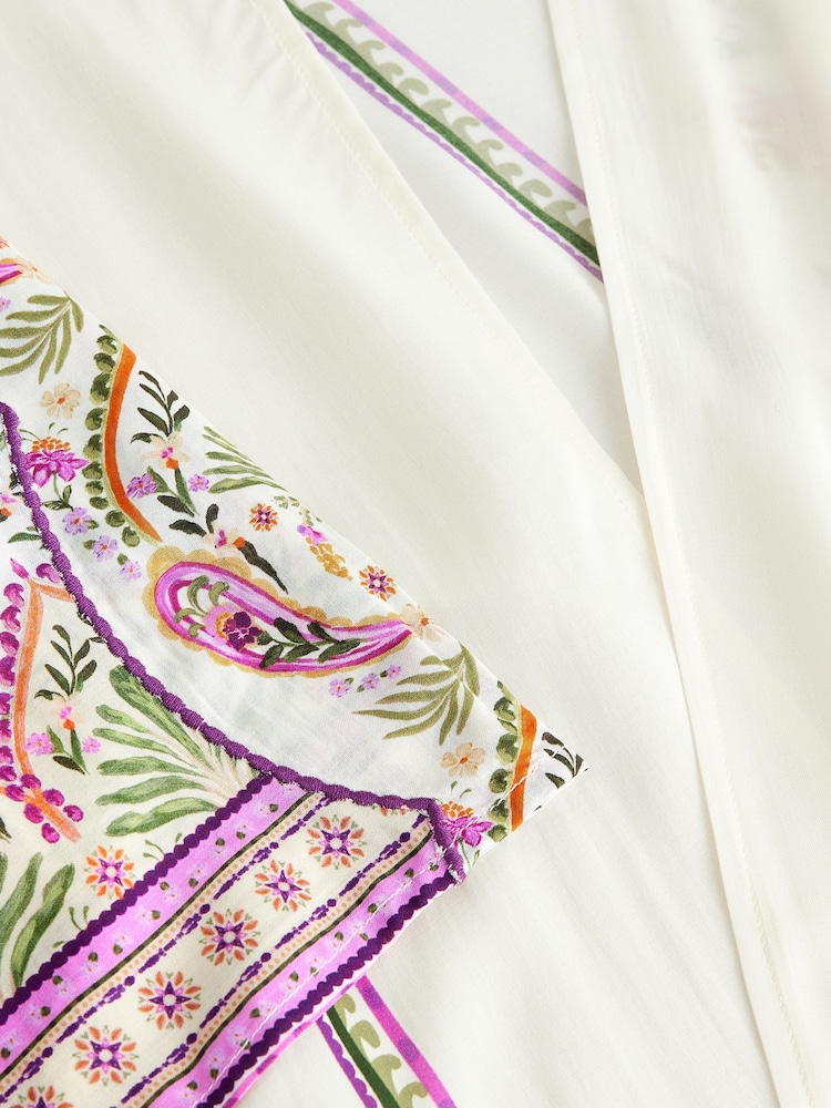 Estampado de cachemira intenso - Pareo tipo kimono largo - Imagen 8 de 8 Estampado de cachemira intenso - Pareo tipo kimono largo - Imagen 8 de 8