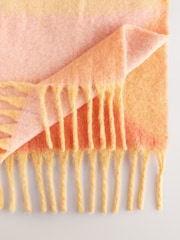 Coral Pink Geo Heavyweight Blanket Scarf - Image 8 of 8