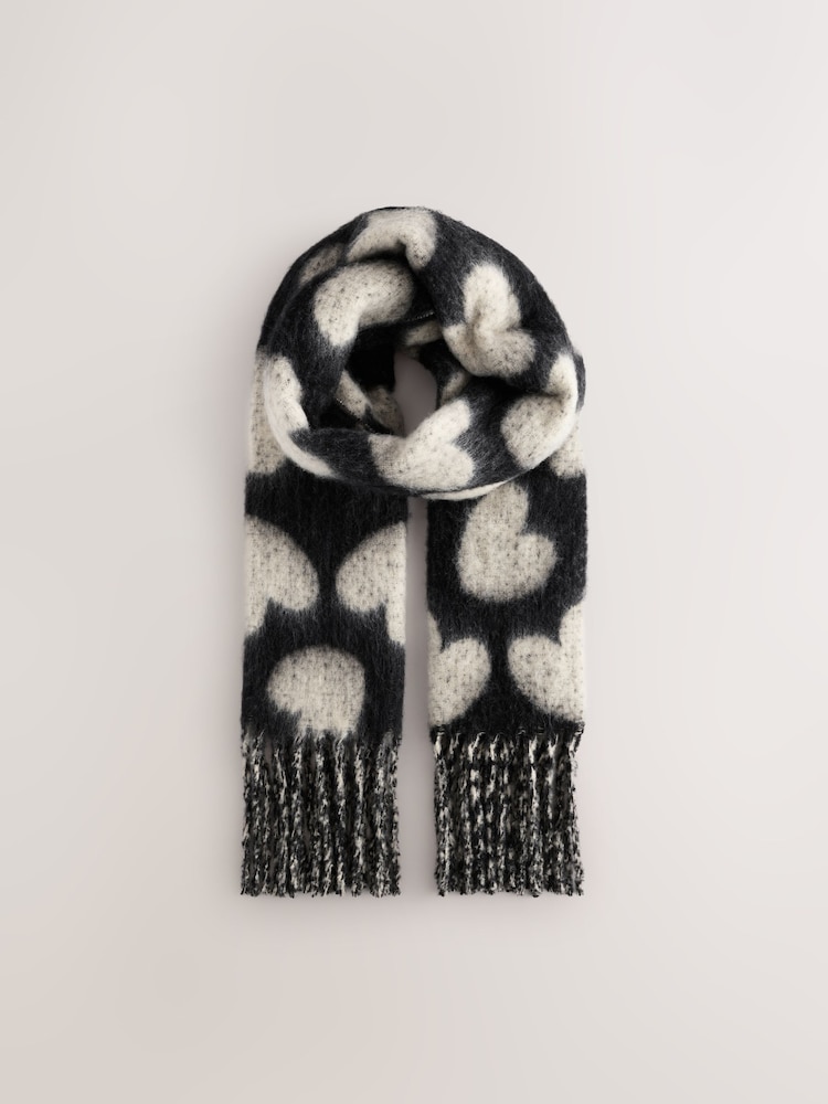 Black & White Heart - Dikke dekensjaal - Image 6 of 8