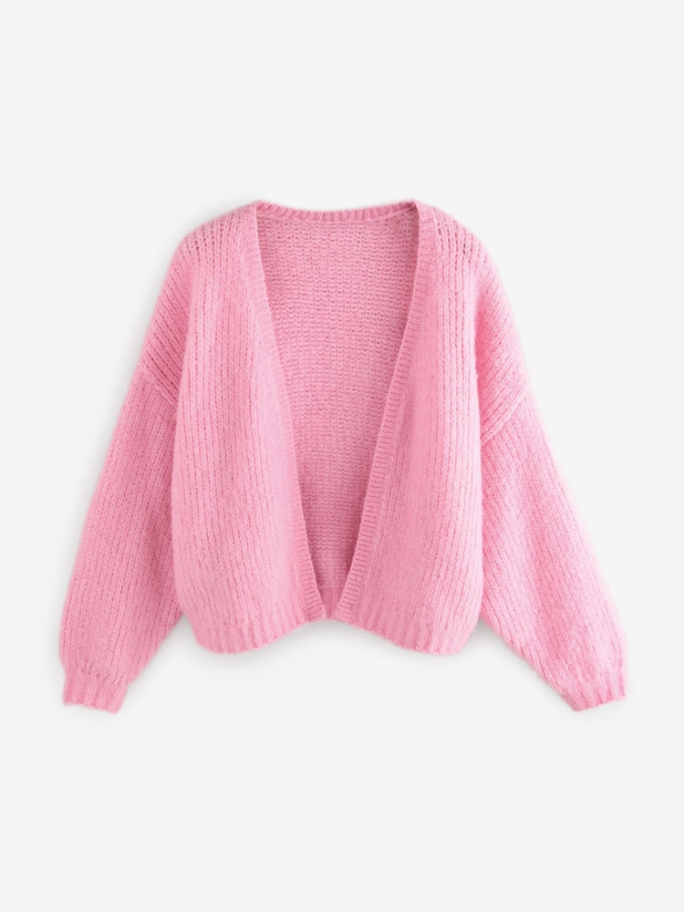 Pink Chunky Knit Cardigan - Image 7 of 8