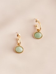 Chapado en plata/chapado en oro - Pendientes con piedra semipreciosa - Imagen 4 de 10