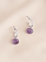 Chapado en plata/chapado en oro - Pendientes con piedra semipreciosa - Imagen 7 de 10