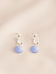 Chapado en plata/chapado en oro - Pendientes con piedra semipreciosa - Imagen 9 de 10