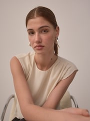 Silver Tone Chunky Statement Earrings - Image 2 of 6