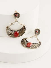 Gold Tone Boho Drop Earrings - Image 1 of 6