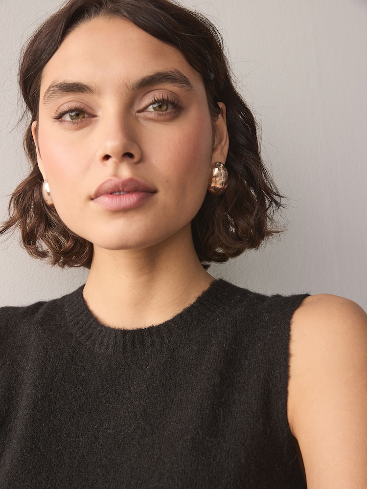 Gold Tone Chunky Dome Stud Earrings - Image 1 of 1