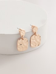 Gold Tone Mini Molton Drop Earrings - Image 3 of 5