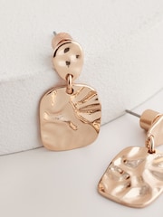 Gold Tone Mini Molton Drop Earrings - Image 4 of 5