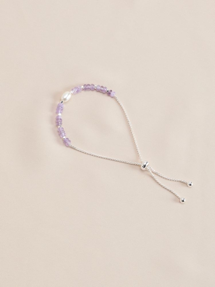 Gold/Silver Semi Precious Stone Pully Bracelet - Image 2 of 8