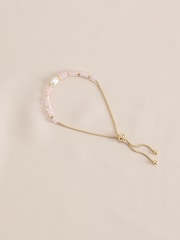 Gold/Silver Semi Precious Stone Pully Bracelet - Image 3 of 8