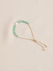 Gold/Silver Semi Precious Stone Pully Bracelet - Image 5 of 8
