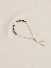 Gold/Silver Semi Precious Stone Pully Bracelet - Image 7 of 8