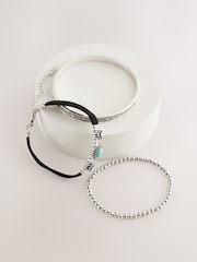 Silver Tone Boho Bangle Pack - Image 1 of 5
