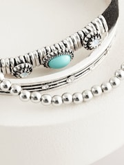 Silver Tone Boho Bangle Pack - Image 2 of 5