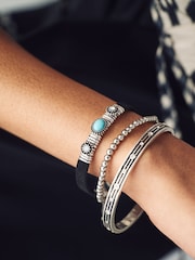 Silver Tone Boho Bangle Pack - Image 3 of 5