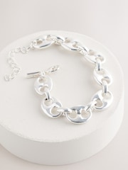 Silver Tone Coffee Bean Bracelet - Image 5 of 7