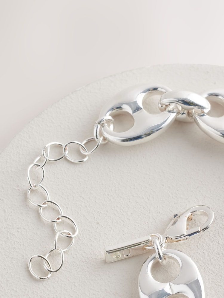 Silver Tone Coffee Bean Bracelet - Image 7 of 7
