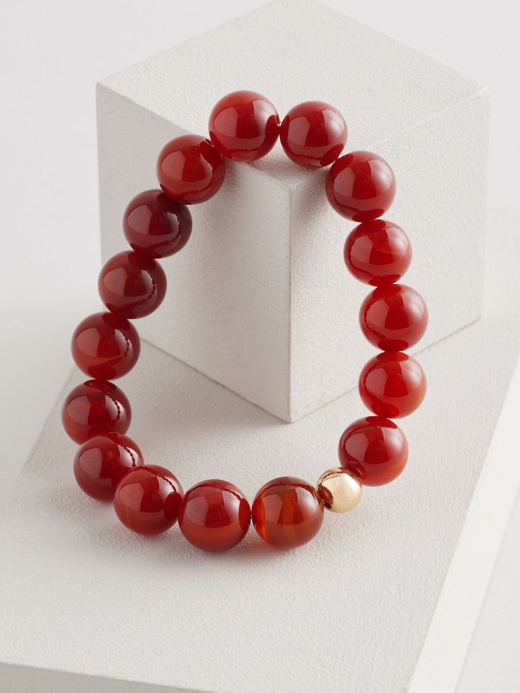 Rouge - Bracelet de perles Made pierre semi-précieuse - Image 6 of 7