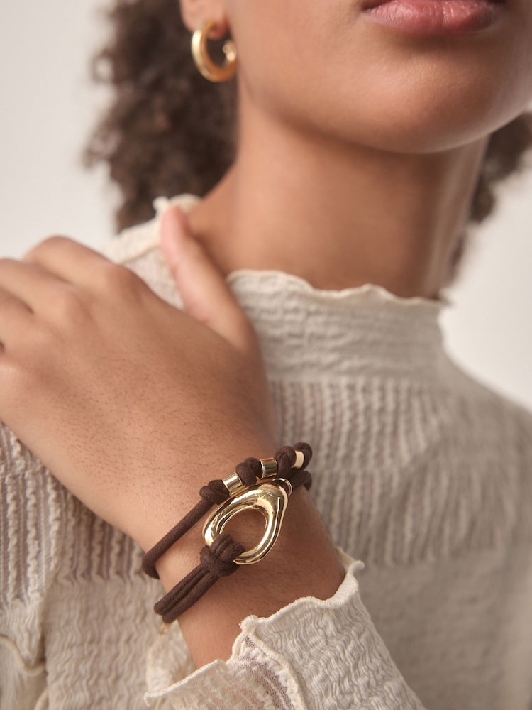 Brown Corded Bracelets 2 Pack - Image 1 of 8