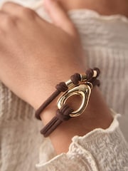Brown Corded Bracelets 2 Pack - Image 3 of 8