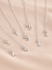 Silver Tone Initial Necklace - Image 1 of 1