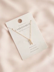 Gold Tone Initial Necklace - Image 2 of 2