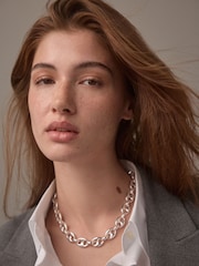 Silver Tone Coffee Bean Necklace - Image 2 of 8