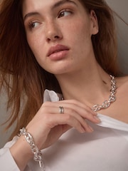 Silver Tone Coffee Bean Necklace - Image 3 of 8
