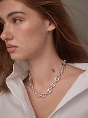 Silver Tone Coffee Bean Necklace - Image 4 of 8
